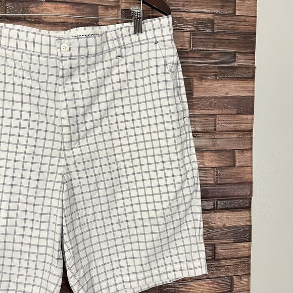 FootJoy Golf Performance Shorts Mens Size W38 White Black Window Stripe - Picture 2 of 6